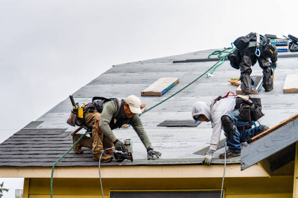 Professional Metal Roofing technician working in Rimforest, CA